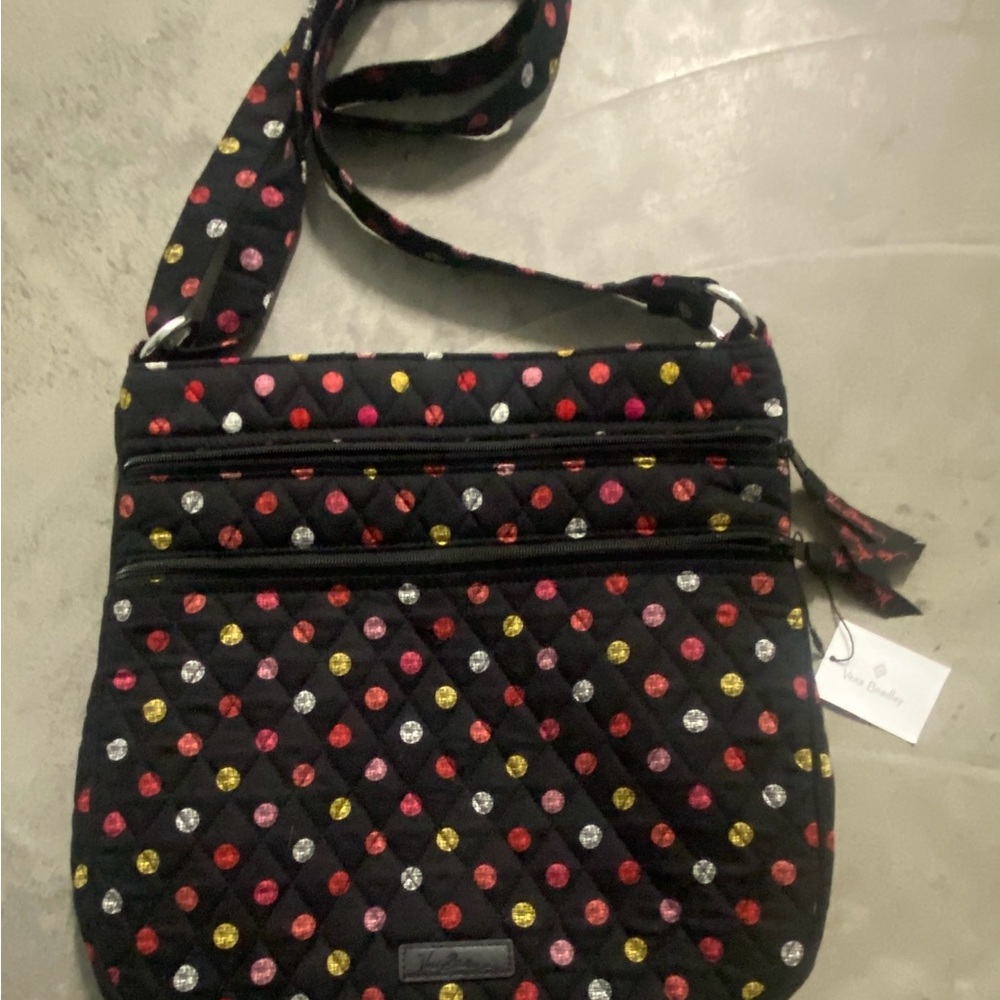 Vera Bradley quilted Triple Zip Hipster Crossbody bag